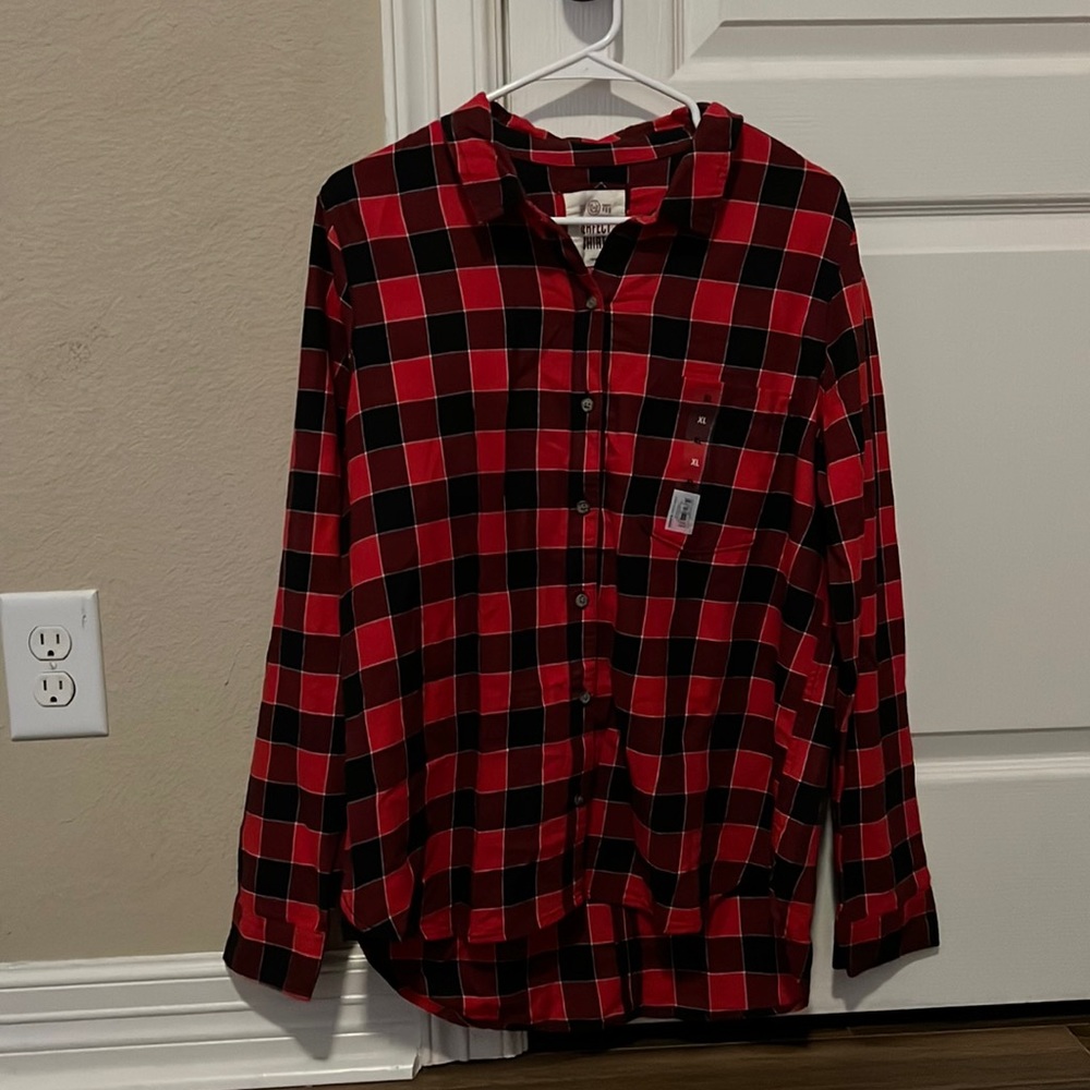 red plaid flannel
